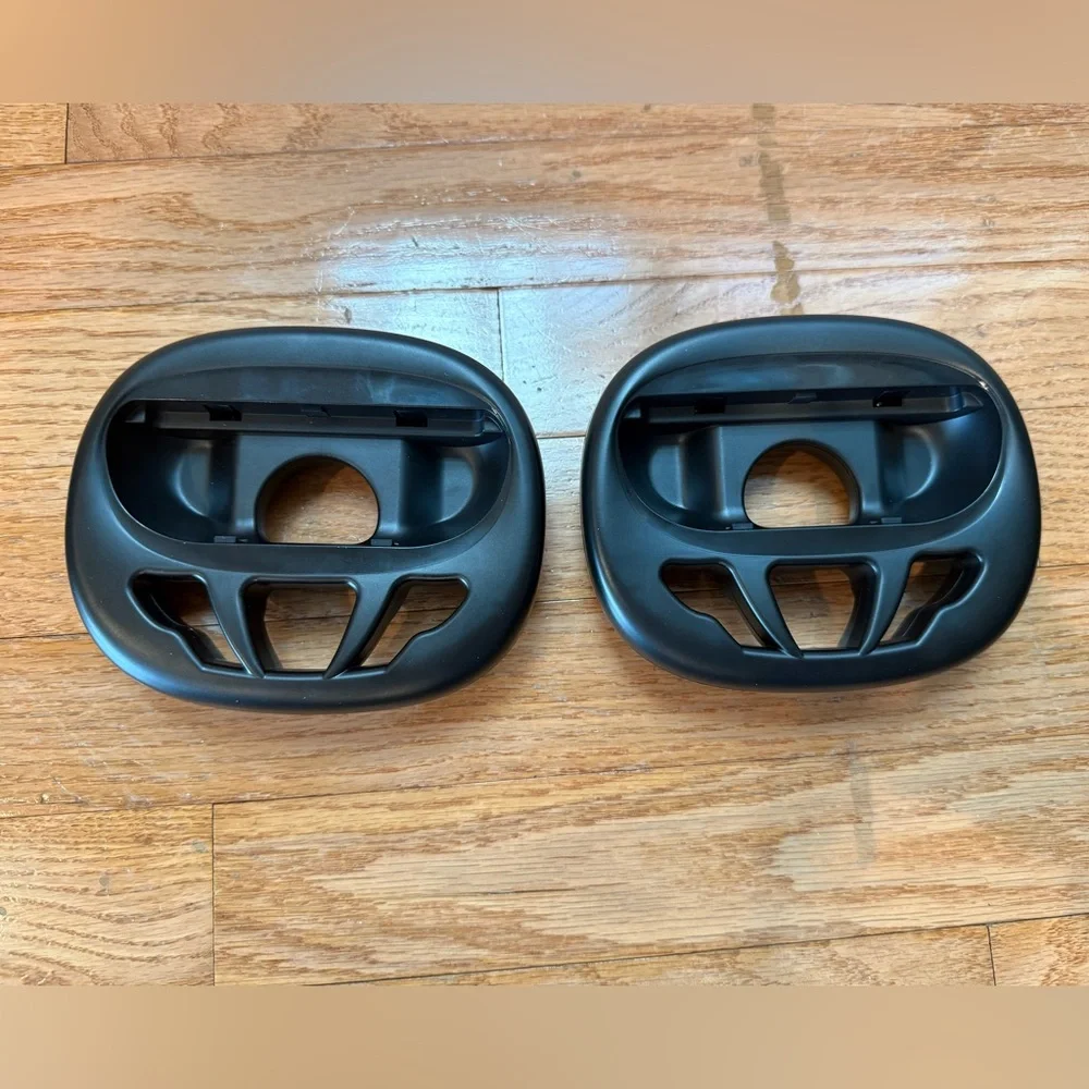 Black Spigen Steering Wheels Designed for Nintendo Switch 2 JoyCon Controllers
